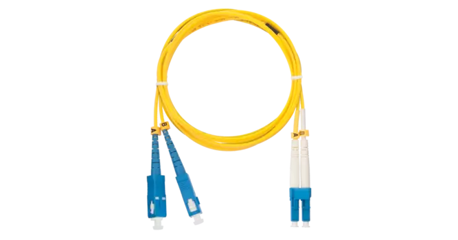 Патч-корд оптический NIKOMAX, SC/UPC-LC/UPC, одномодовый, 9/125, OS2, двойной, 10м, желтый (NMF-PC2S2C2-SCU-LCU-010)