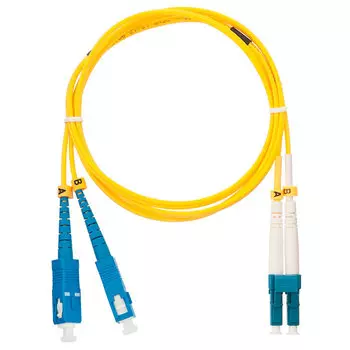 Патч-корд оптический NIKOMAX, SC/UPC-LC/UPC, одномодовый, 9/125, OS2, двойной, 2м, желтый (NMF-PC2S2C2-SCU-LCU-002)