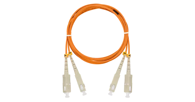 Патч-корд оптический NIKOMAX, SC/UPC-SC/UPC, многомодовый, 50/125, OM2, двойной, 2м, оранжевый (NMF-PC2M2C2-SCU-SCU-002)