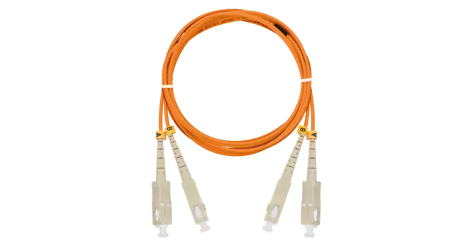 Патч-корд оптический NIKOMAX, SC/UPC-SC/UPC, многомодовый, 50/125, OM2, двойной, 3м, оранжевый (NMF-PC2M2C2-SCU-SCU-003)