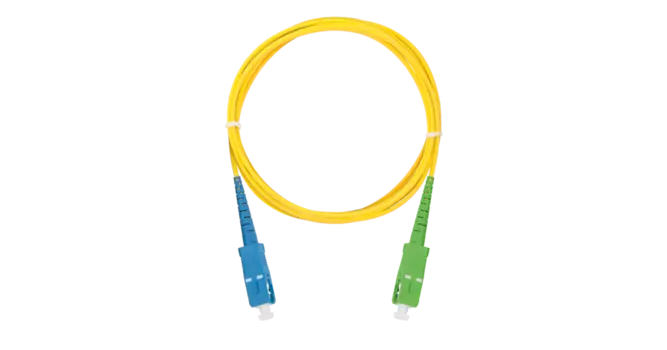 Патч-корд оптический NIKOMAX, SC/UPC-SC/APC, одномодовый, 9/125, OS2, одинарный, 1м, желтый (NMF-PC1S2C2-SCU-SCA-001)