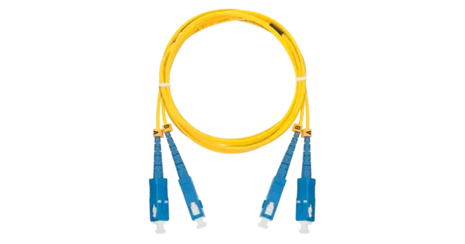 Патч-корд оптический NIKOMAX, SC/UPC-SC/UPC, одномодовый, 9/125, OS2, двойной, 1м, желтый (NMF-PC2S2C2-SCU-SCU-001)