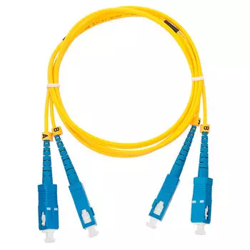 Патч-корд оптический NIKOMAX, SC/UPC-SC/UPC, одномодовый, 9/125, OS2, двойной, 2м, желтый (NMF-PC2S2C2-SCU-SCU-002)