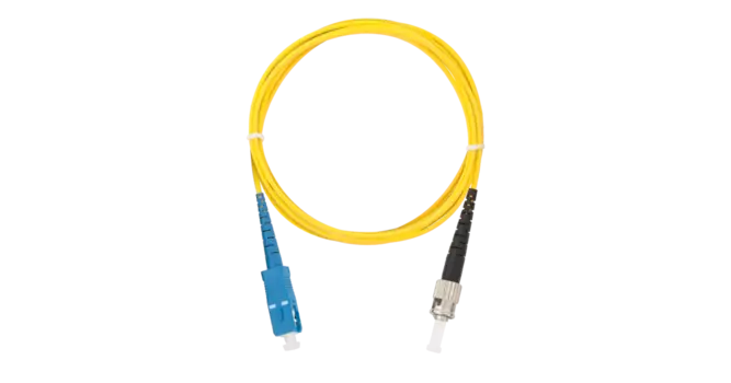 Патч-корд оптический NIKOMAX, SC/UPC-ST/UPC, одномодовый, 9/125, OS2, одинарный, 3м, желтый (NMF-PC1S2C2-SCU-STU-003)