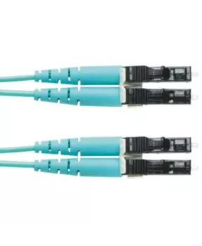 Патч-корд оптический Panduit, LC, многомодовый, 50/125, OM3, двойной, 3м, аквамарин (FX2ELLNLNSNM003)
