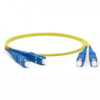 Патч-корд оптический Rexant 50-2014, SC/UPC-SC/UPC, одномодовый, 9/125, OS2, двойной, 5 м, LSZH, желтый (50-2014)