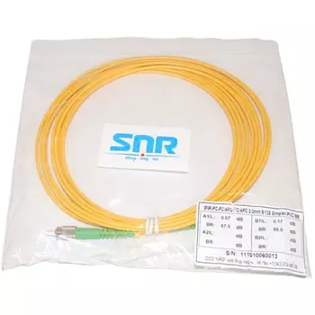 Патч-корд оптический SNR FC/APC SM, 5m (SNR-PC-FC/APC-5m)