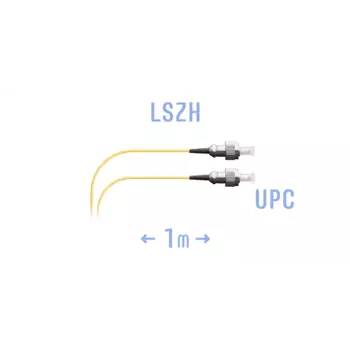 Патч-корд оптический SNR, FC/UPC-FC/UPC, 9/125, одинарный, 1м, желтый (SNR-PC-FC/UPC-1m (0.9))