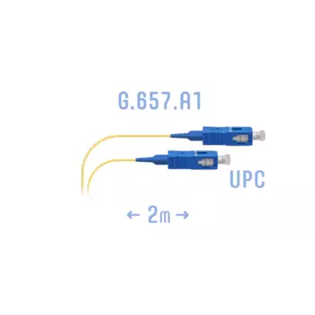 Патч-корд оптический SNR, SC/UPC-SC/UPC, одномодовый, G.657.A1, одинарный, 2 м, желтый (SNR-PC-SC/UPC-A-2m (2,0))