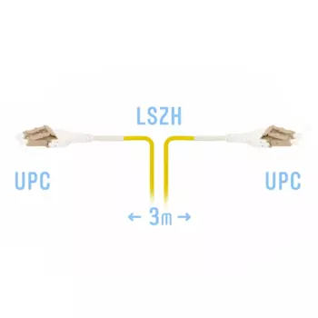 Патч-корд оптический SNR SNR-PC-LC/UPC-DPX-A-Uniboot-3m, LC/UPC-LC/UPC, одномодовый, двойной, 3 м, LSZH, желтый (SNR-PC-LC/UPC-DPX-A-Uniboot-3m)