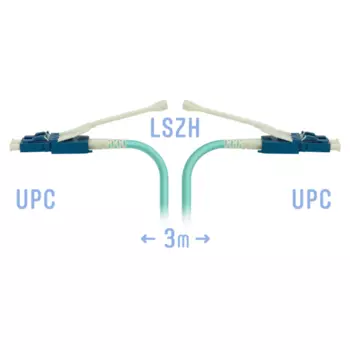 Патч-корд оптический SNR SNR-PC-LC/UPC-MM-DPX-HD-3m (2,0), LC/UPC-LC/UPC, многомодовый, OM3, двойной, 3 м, LSZH, бирюзовый (SNR-PC-LC/UPC-MM-DPX-HD-3m (2,0))