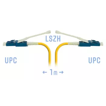 Патч-корд оптический SNR SNR-PC-LC/UPC-A-DPX-HD-1m, LC/UPC-LC/UPC, одномодовый, 3мм, G.657.A1, двойной, 1м, желтый (SNR-PC-LC/UPC-A-DPX-HD-1m)