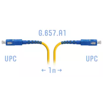Патч-корд оптический SNR SNR-PC-SC/UPC-A 1m, SC/UPC-SC/UPC, одномодовый, 9/125, G.657.A1, одинарный, 1 м, LSZH, желтый (SNR-PC-SC/UPC-A 1m)