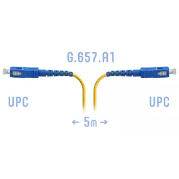 Патч-корд оптический SNR SNR-PC-SC/UPC-A-5m (2,0), SC/UPC-SC/UPC, одномодовый, G.657A1, одинарный, 5 м, LSZH, желтый (SNR-PC-SC/UPC-A-5m (2,0))