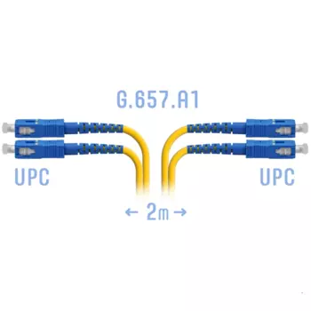 Патч-корд оптический SNR SNR-PC-SC/UPC-DPX-A-2m, SC/UPC-SC/UPC, одномодовый, 9/125, G.657.A1, двойной, 2 м, LSZH, желтый (SNR-PC-SC/UPC-DPX-A-2m)