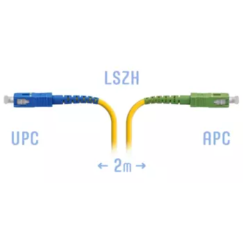 Патч-корд оптический SNR SNR-PC-SC/UPC-SC/APC-A-2m, SC/UPC-SC/APC, одномодовый, G.657.A1, одинарный, 2 м, LSZH, желтый (SNR-PC-SC/UPC-SC/APC-A-2m)
