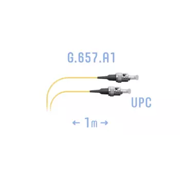 Патч-корд оптический SNR SNR-PC-ST/UPC-A-1m, ST/UPC-ST/UPC, одномодовый, 0.9, G.657.A1, 1м, желтый (SNR-PC-ST/UPC-A-1m)