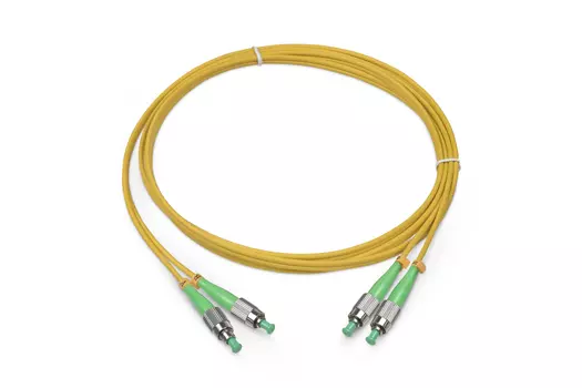 Патч-корд оптический TopLan, FC/APC-FC/APC, одномодовый, 9/125, OS2, двойной, 10м, желтый (DPC-TOP-657A1-FC/A-FC/A-10)