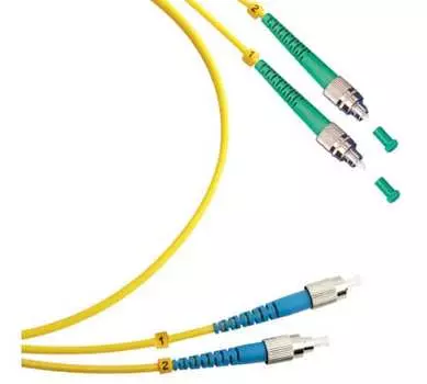 Патч-корд оптический TopLan, FC/APC-FC/UPC, одномодовый, 9/125, OS2, двойной, 150м, желтый (DPC-TOP-652-FC/A-FC/U-150)