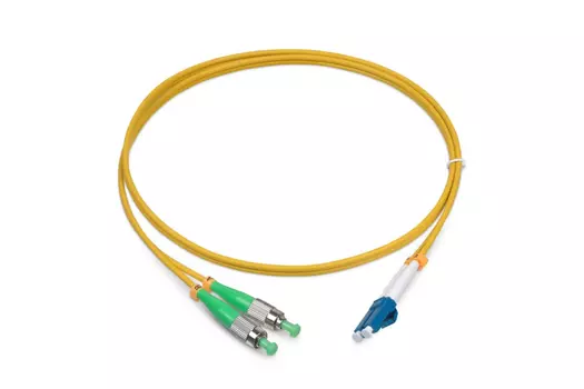 Патч-корд оптический TopLan, FC/APC-LC/UPC, одномодовый, 9/125, OS2, двойной, 15м, желтый (DPC-TOP-652-FC/A-LC/U-15)