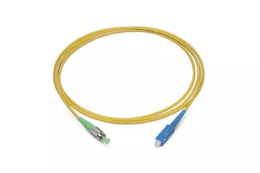 Патч-корд оптический TopLan, FC/APC-SC/UPC, одномодовый, 9/125, OS2, одинарный, 1м, желтый (PC-TOP-652-FC/A-SC/U-1.0)