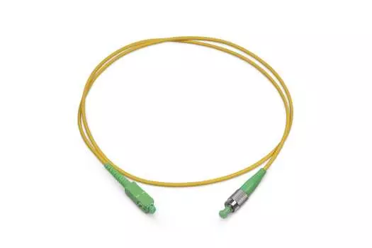 Патч-корд оптический TopLan, FC/APC-SC/APC, одномодовый, 9/125, OS2, одинарный, 50см, желтый (PC-TOP-652-FC/A-SC/A-0.5)