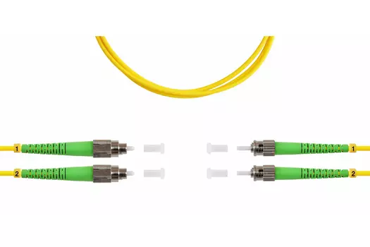 Патч-корд оптический TopLan, FC/APC-ST/APC, одномодовый, 9/125, OS2, двойной, 50м, желтый (DPC-TOP-652-FC/A-ST/A-50)