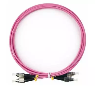 Патч-корд оптический TopLan, FC/PC-FC/PC, многомодовый, 50/125, OM4, двойной, 150м, розовый (DPC-TOP-OM4-FC/P-FC/P-150)