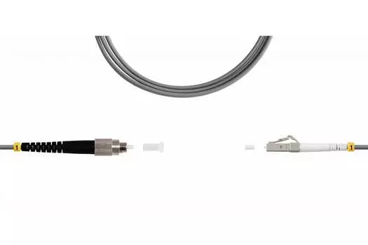 Патч-корд оптический TopLan, FC/PC-LC/PC, многомодовый, 62.5/125, OM1, одинарный, 50м, серый (PC-TOP-OM1-FC/P-LC/P-50)