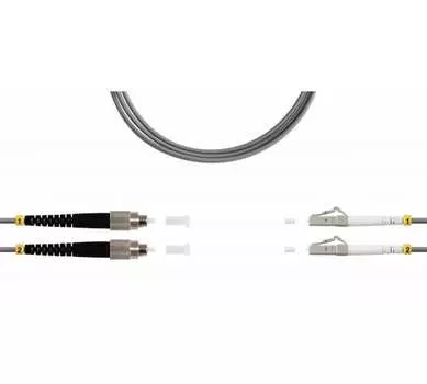 Патч-корд оптический TopLan, FC/PC-LC/PC, многомодовый, 62.5/125, OM1, одинарный, 120м, серый (PC-TOP-OM1-FC/P-LC/P-120)