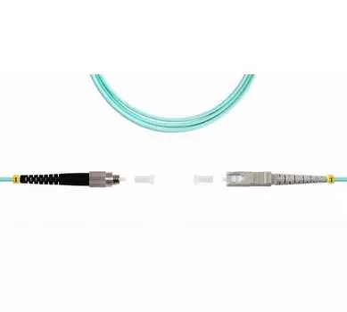 Патч-корд оптический TopLan, FC/PC-SC/PC, многомодовый, 50/125, OM3, одинарный, 150м, голубой (PC-TOP-OM3-FC/P-SC/P-150)