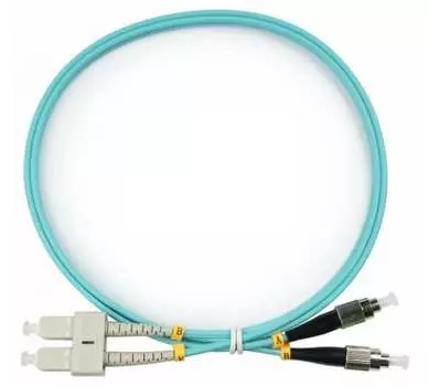 Патч-корд оптический TopLan, FC/PC-SC/PC, многомодовый, 50/125, OM3, двойной, 150м, голубой (DPC-TOP-OM3-FC/P-SC/P-150)