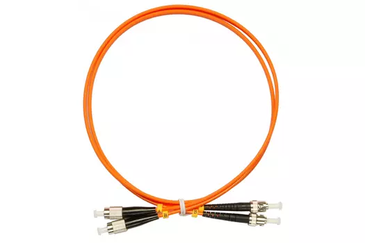 Патч-корд оптический TopLan, FC/PC-ST/PC, многомодовый, 50/125, OM2, двойной, 15м, оранжевый (DPC-TOP-OM2-FC/P-ST/P-15)