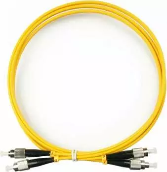 Патч-корд оптический TopLan, FC/UPC-FC/UPC, одномодовый, 9/125, OS2, двойной, 1м, желтый (DPC-TOP-657A1-FC/U-FC/U-1.0)
