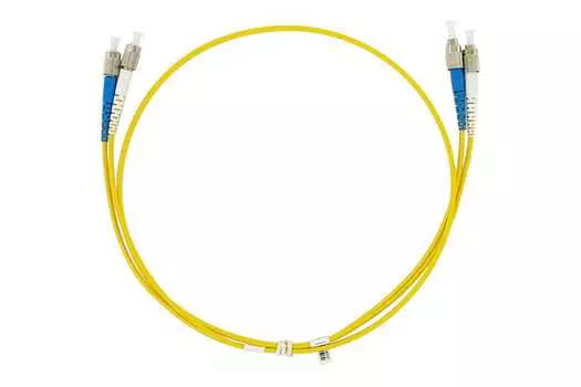 Патч-корд оптический TopLan, FC/UPC-FC/UPC, одномодовый, 9/125, OS2, двойной, 50см, желтый (DPC-TOP-652-FC/U-FC/U-0.5)