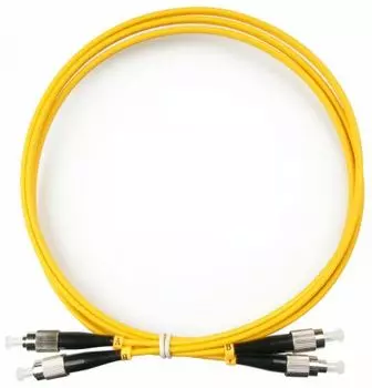 Патч-корд оптический TopLan, FC/UPC-FC/UPC, одномодовый, 9/125, OS2, двойной, 15м, желтый (DPC-TOP-652-FC U-FC U-15)