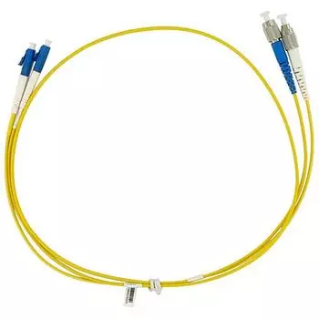 Патч-корд оптический TopLan, FC/UPC-LC/UPC, одномодовый, 9/125, OS2, двойной, 15м, желтый (DPC-TOP-652-FC U-LC U-15)