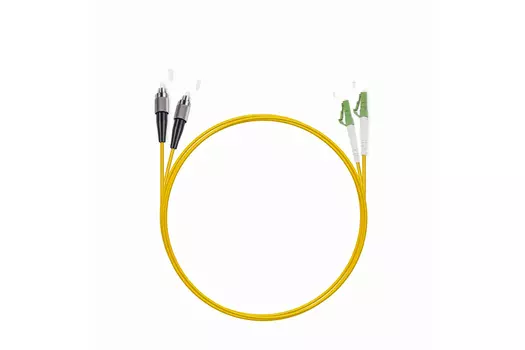Патч-корд оптический TopLan, FC/UPC-LC/APC, одномодовый, 9/125, OS2, двойной, 100м, желтый (DPC-TOP-657A1-FC/U-LC/A-100)