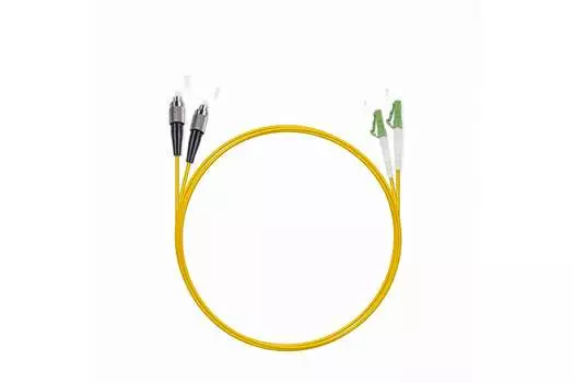 Патч-корд оптический TopLan, FC/UPC-LC/APC, одномодовый, 9/125, OS2, двойной, 15м, желтый (DPC-TOP-652-FC/U-LC/A-15)