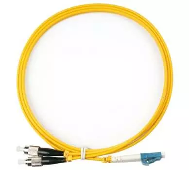 Патч-корд оптический TopLan, FC/UPC-LC/UPC, одномодовый, 9/125, OS2, двойной, 150м, желтый (DPC-TOP-652-FC/U-LC/U-150)