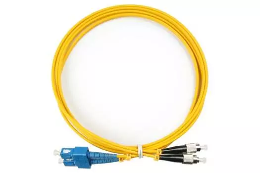 Патч-корд оптический TopLan, FC/UPC-SC/UPC, одномодовый, 9/125, OS2, двойной, 120м, желтый (DPC-TOP-652-FC/U-SC/U-120)