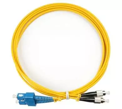 Патч-корд оптический TopLan, FC/UPC-SC/UPC, одномодовый, 9/125, OS2, двойной, 150м, желтый (DPC-TOP-652-FC/U-SC/U-150)