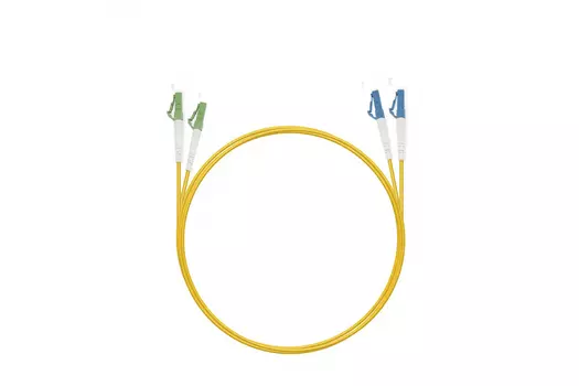 Патч-корд оптический TopLan, LC/APC-LC/UPC, одномодовый, 9/125, OS2, двойной, 15м, желтый (DPC-TOP-652-LC/A-LC/U-15)