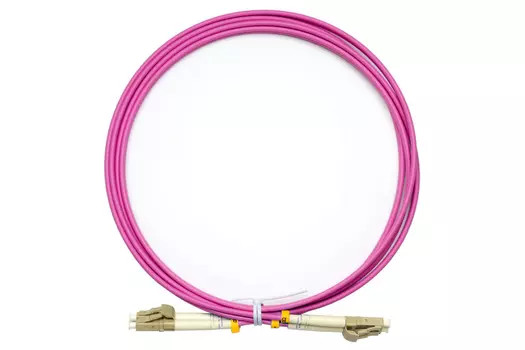 Патч-корд оптический TopLan, LC/PC-LC/PC, многомодовый, 50/125, OM4, двойной, 10м, розовый (DPC-TOP-OM4-LC/P-LC/P-10)