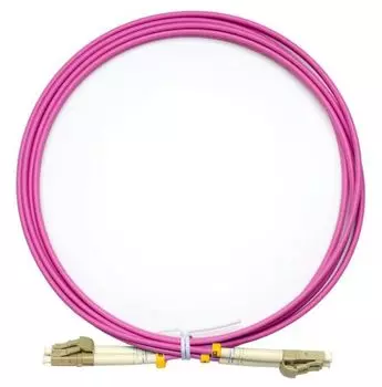 Патч-корд оптический TopLan, LC/PC-LC/PC, многомодовый, 50/125, OM4, двойной, 12м, розовый (DPC-TOP-OM4-LC/P-LC/P-12.0)