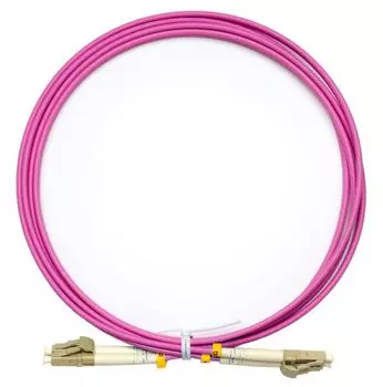 Патч-корд оптический TopLan, LC/PC-LC/PC, многомодовый, 50/125, OM4, двойной, 3м, пурпурный (DPC-TOP-OM4-LC/P-LC/P-3.0)