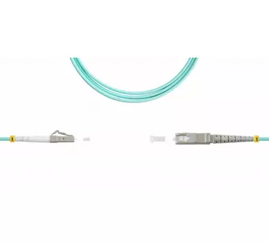 Патч-корд оптический TopLan, LC/PC-SC/PC, многомодовый, 50/125, OM3, одинарный, 120м, голубой (PC-TOP-OM3-LC/P-SC/P-120)