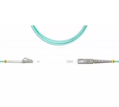 Патч-корд оптический TopLan, LC/PC-SC/PC, многомодовый, 50/125, OM3, одинарный, 150м, голубой (PC-TOP-OM3-LC/P-SC/P-150)