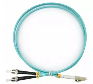 Патч-корд оптический TopLan, LC/PC-ST/PC, многомодовый, 50/125, OM3, двойной, 150м, голубой (DPC-TOP-OM3-LC/P-ST/P-150)