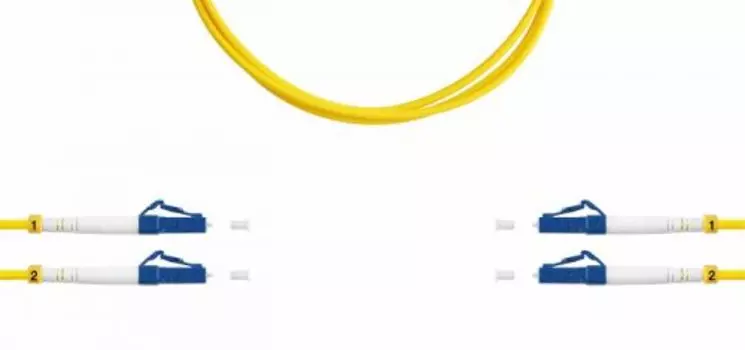 Патч-корд оптический TopLan, LC/UPC-LC/UPC, одномодовый, 9/125, G.657.A1, двойной, 2м, желтый (DPC-TOP-657A1-LC/U-LC/U-2.0)